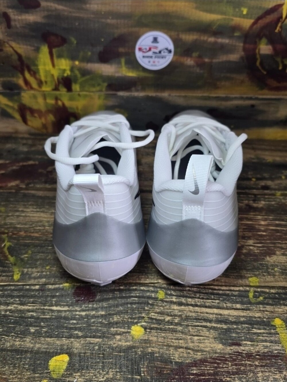 Nike Vapor Speed 3 Football Cleats White Silver Gray Black Size 10 FB3303-100 - Picture 6 of 8